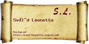 Svéd Leonetta névjegykártya